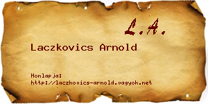 Laczkovics Arnold névjegykártya